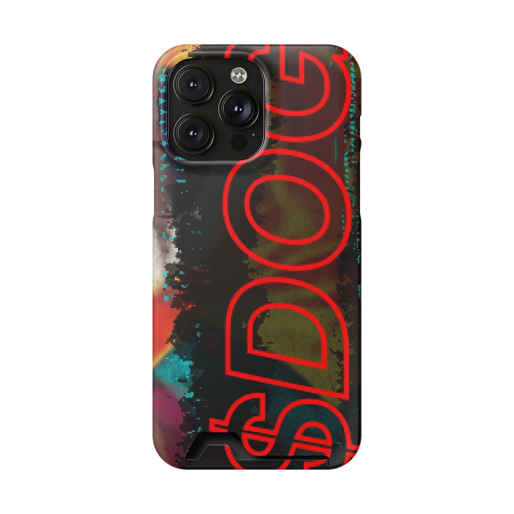 Phone Case — Bold Neon “D0G” Card Holder Wallet
