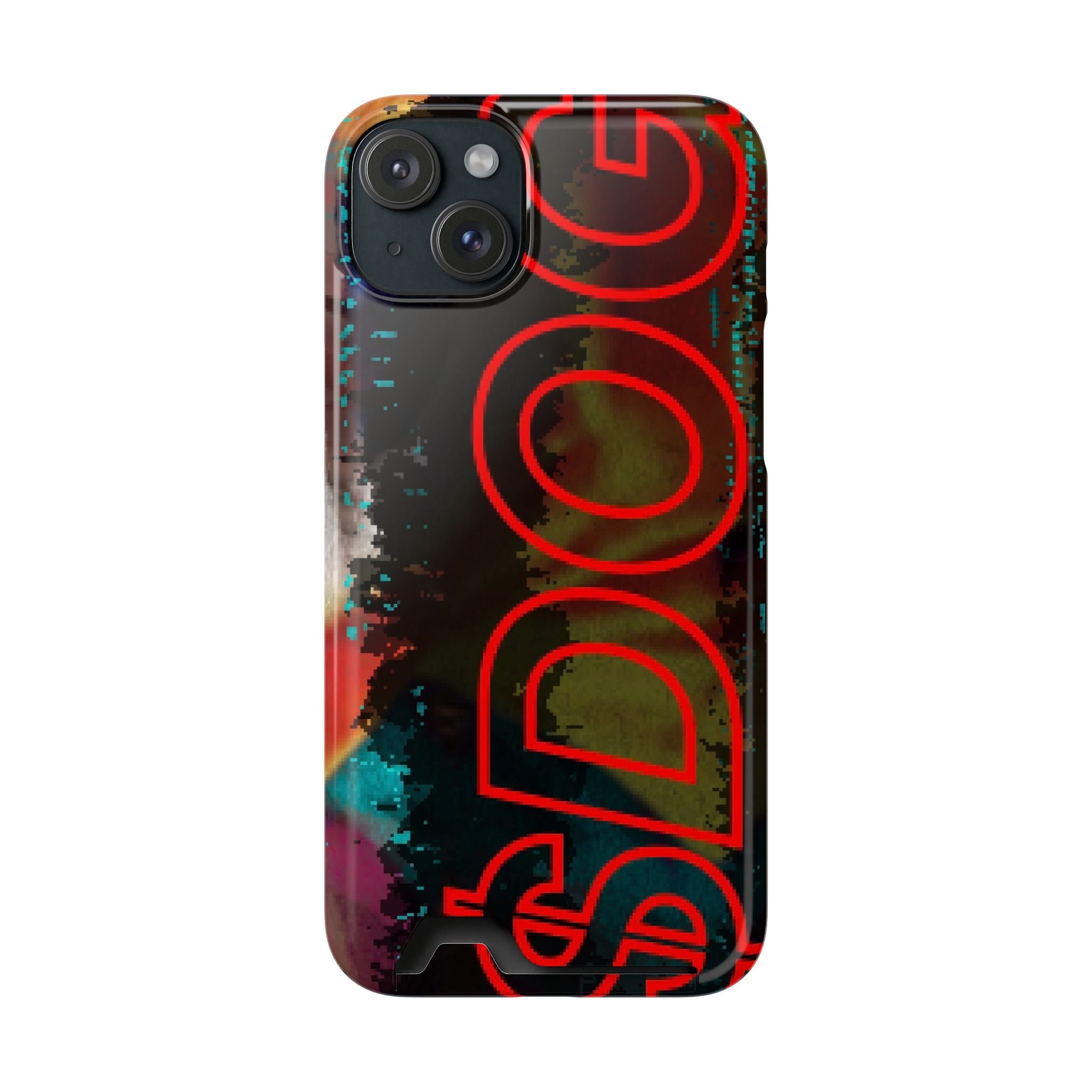 Phone Case — Bold Neon “D0G” Card Holder Wallet