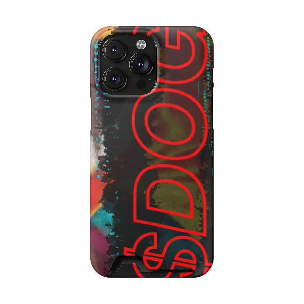 Phone Case — Bold Neon “D0G” Card Holder Wallet