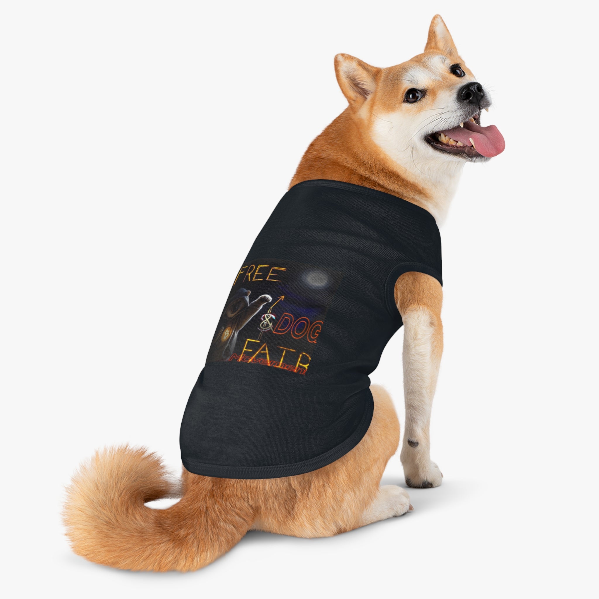 $Dog Tank Top - "Free Dog Fair" Crypto Pet Tee
