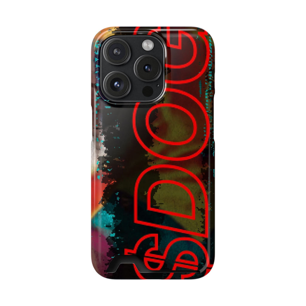 Phone Case — Bold Neon “D0G” Card Holder Wallet