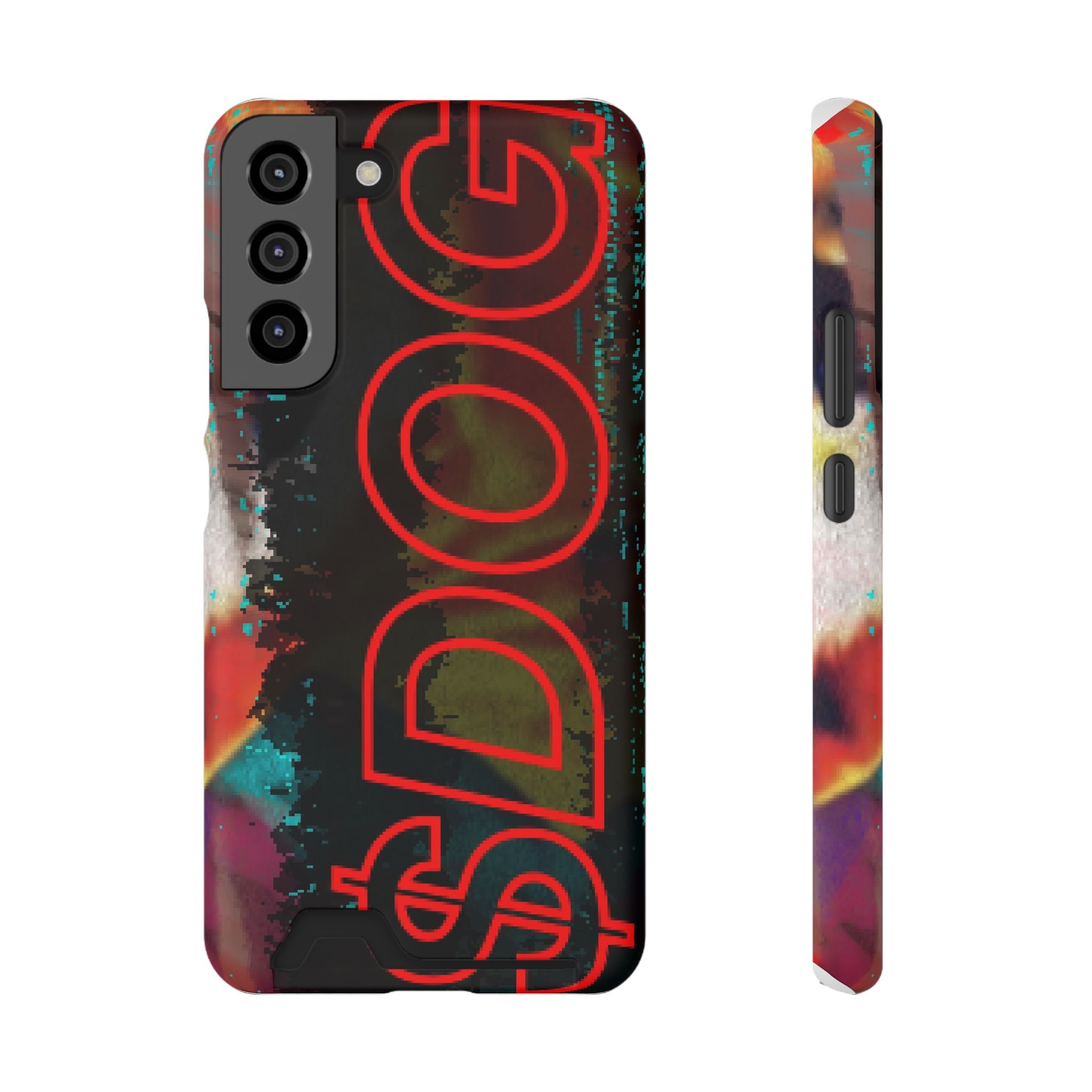 Phone Case — Bold Neon “D0G” Card Holder Wallet