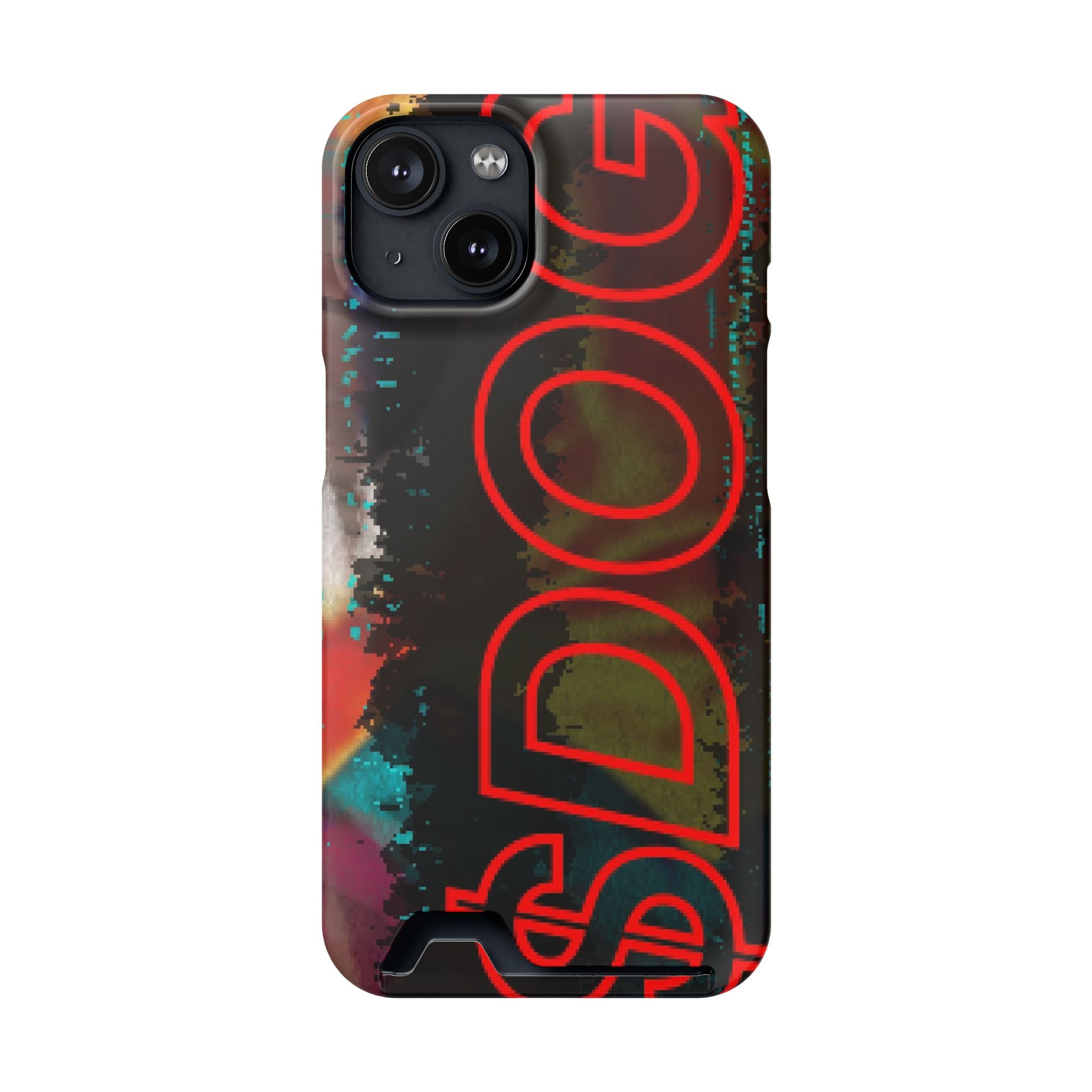 Phone Case — Bold Neon “D0G” Card Holder Wallet