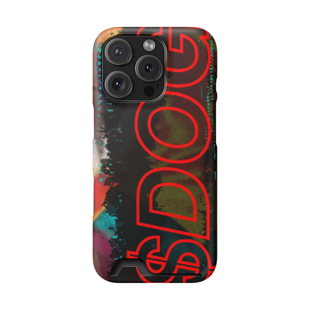 Phone Case — Bold Neon “D0G” Card Holder Wallet