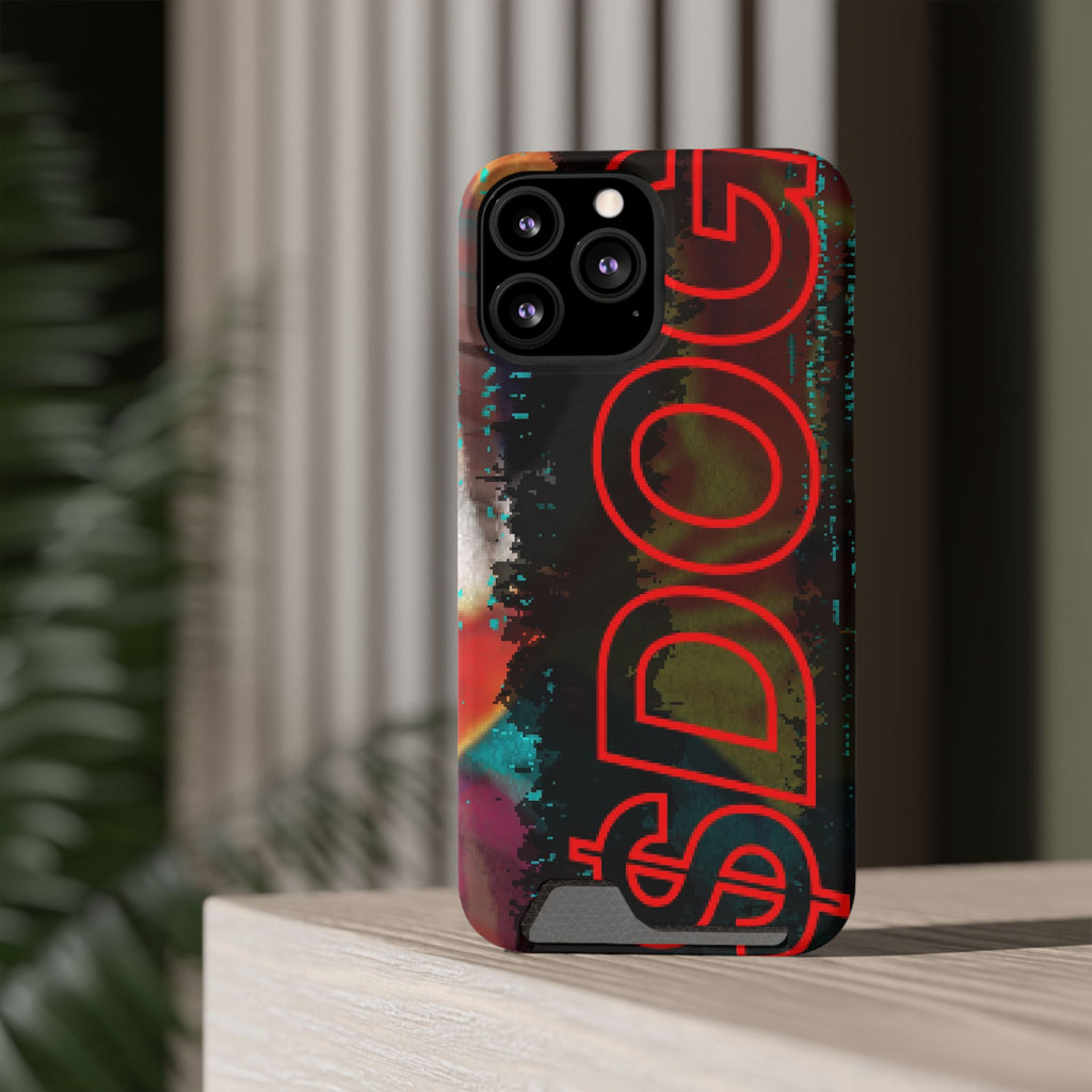 Phone Case — Bold Neon “D0G” Card Holder Wallet