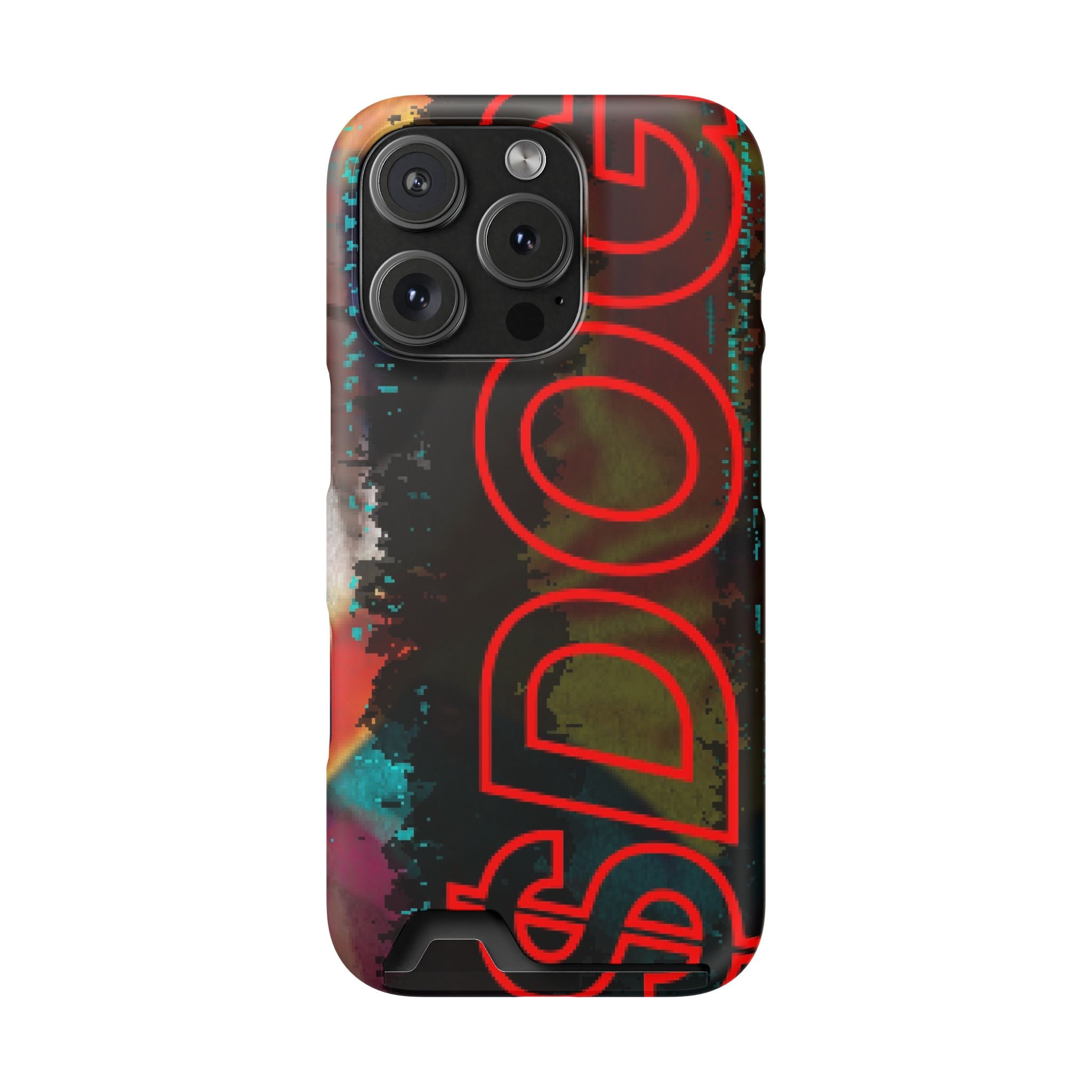 Phone Case — Bold Neon “D0G” Card Holder Wallet