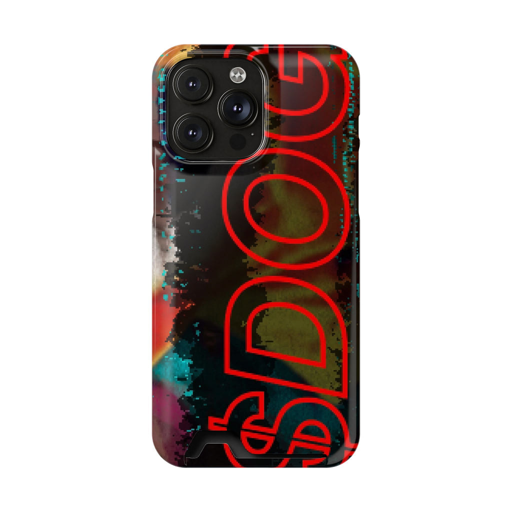 Phone Case — Bold Neon “D0G” Card Holder Wallet