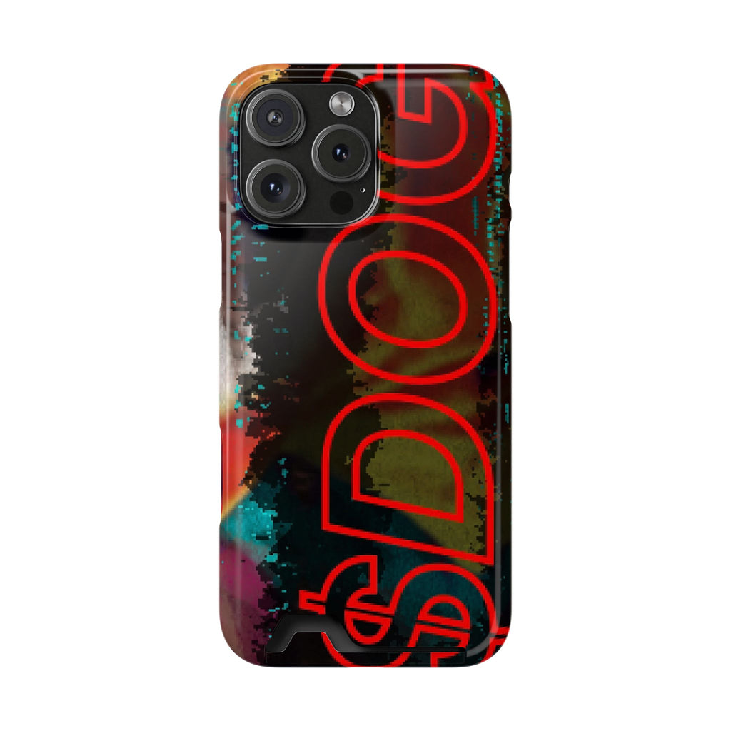 Phone Case — Bold Neon “D0G” Card Holder Wallet