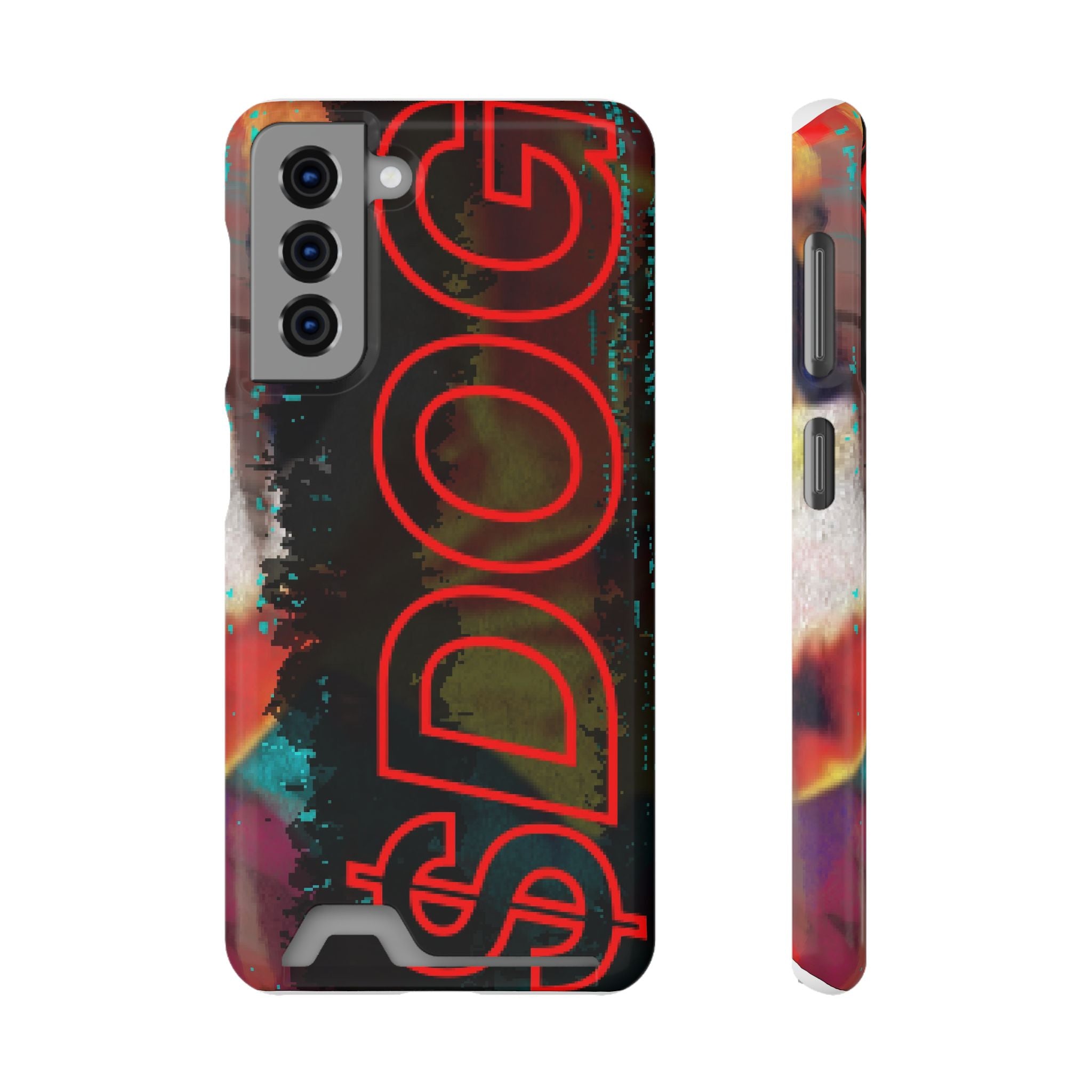 Phone Case — Bold Neon “D0G” Card Holder Wallet
