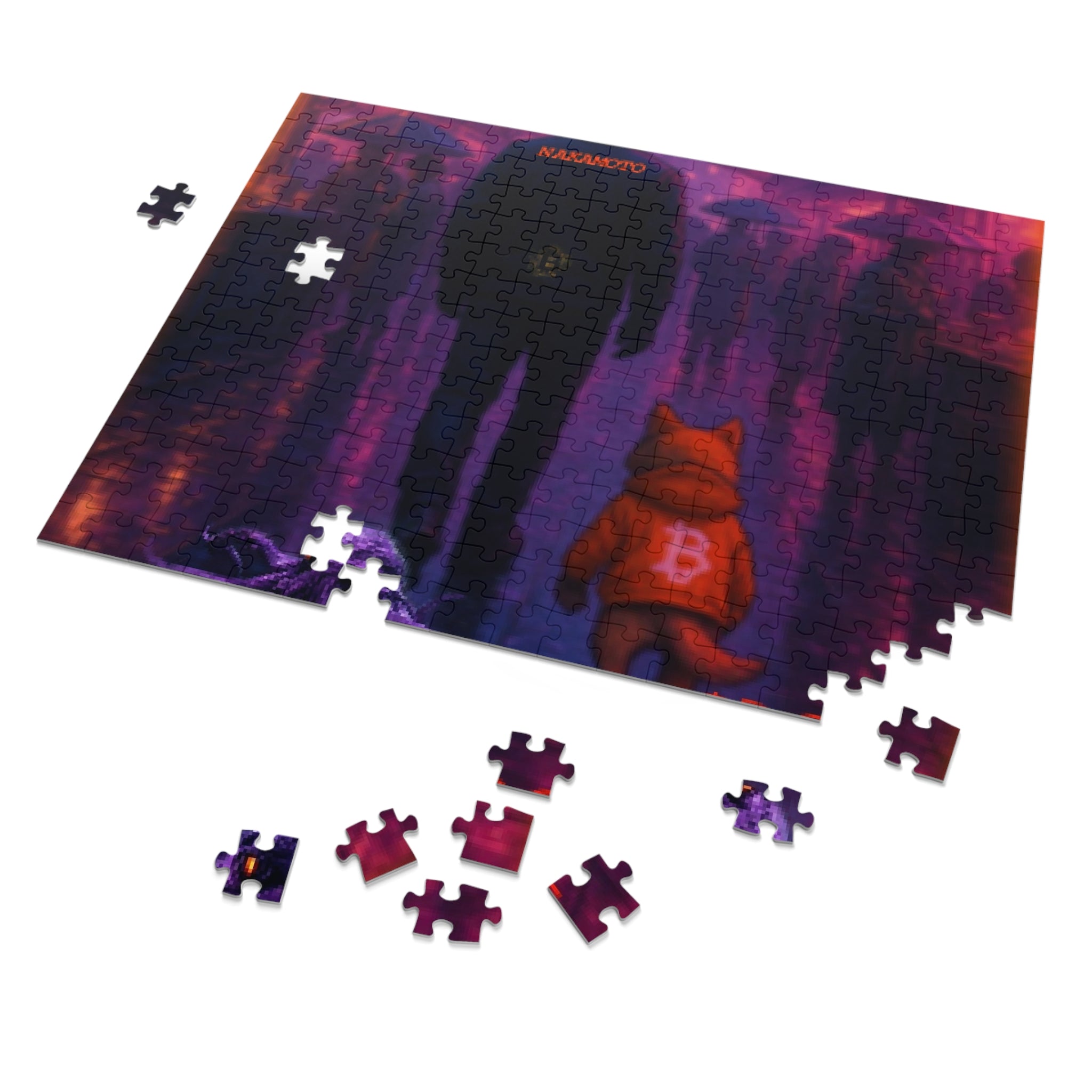 $DOG, Bitcoin Nakamoto Art Puzzle Tin — Neon Crypto Jigsaw