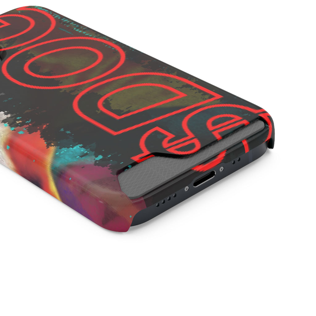 Phone Case — Bold Neon “D0G” Card Holder Wallet