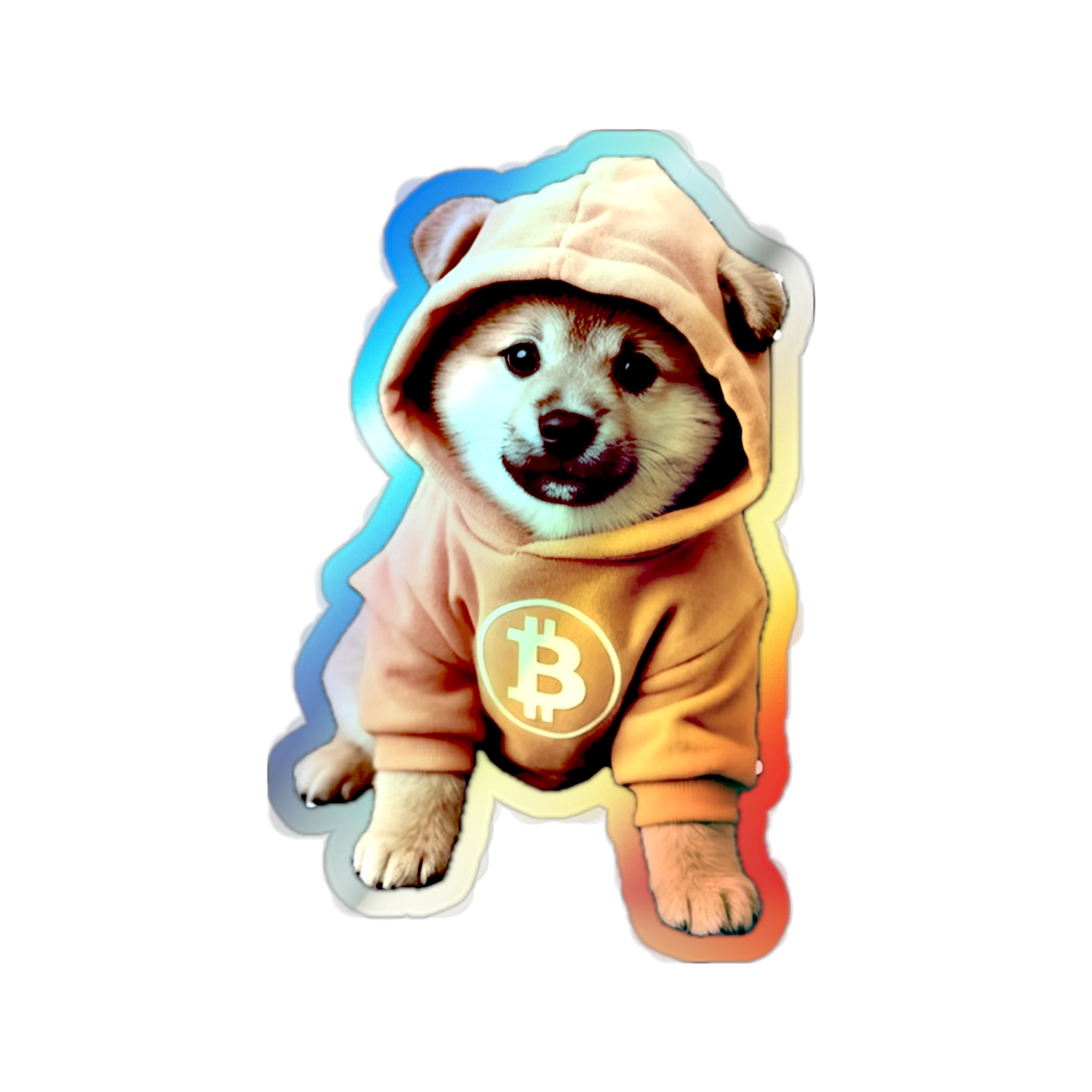 Holographic $DOG Bitcoin Sticker