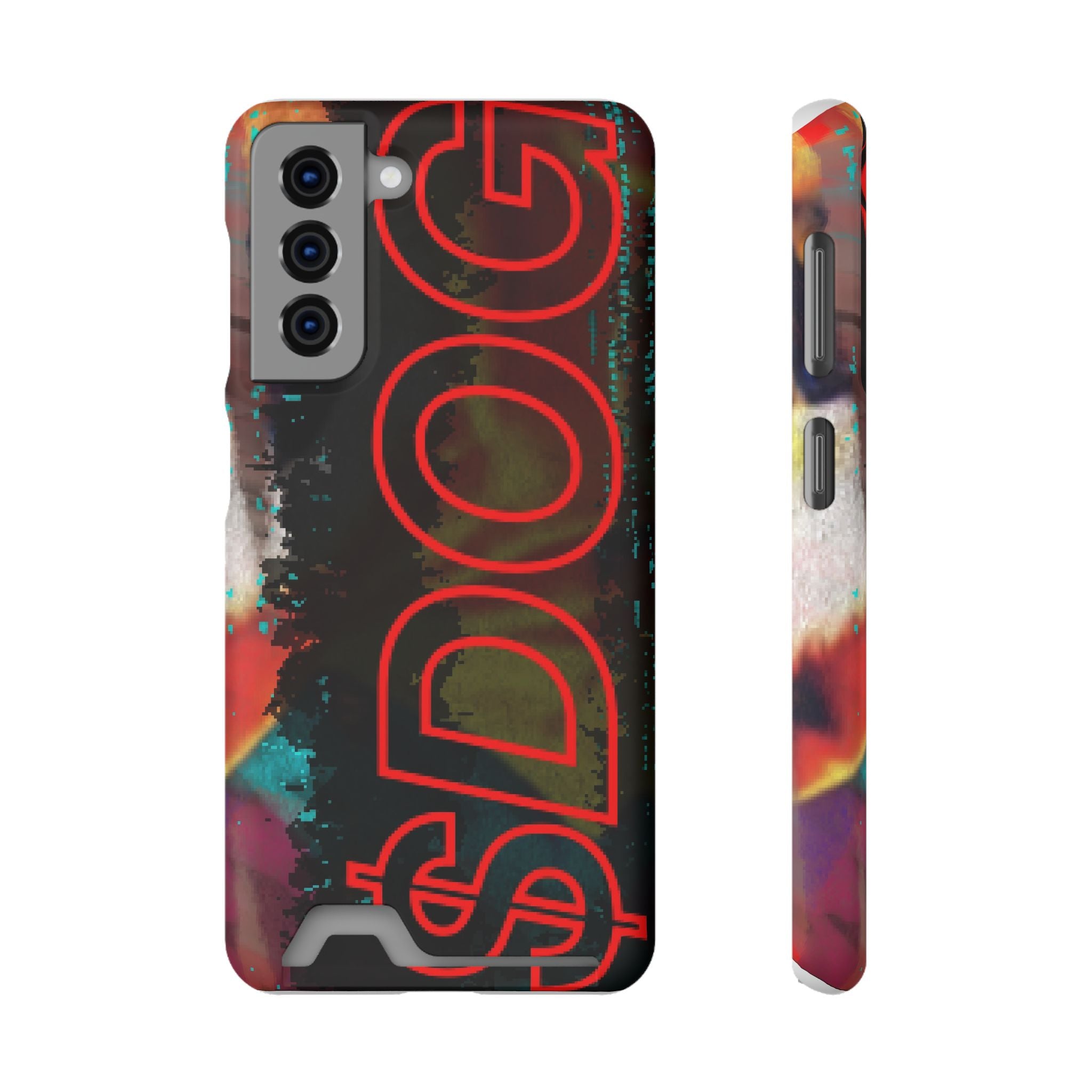 Phone Case — Bold Neon “D0G” Card Holder Wallet