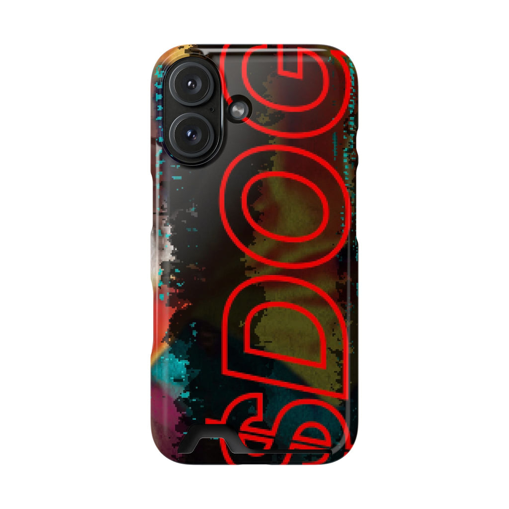Phone Case — Bold Neon “D0G” Card Holder Wallet