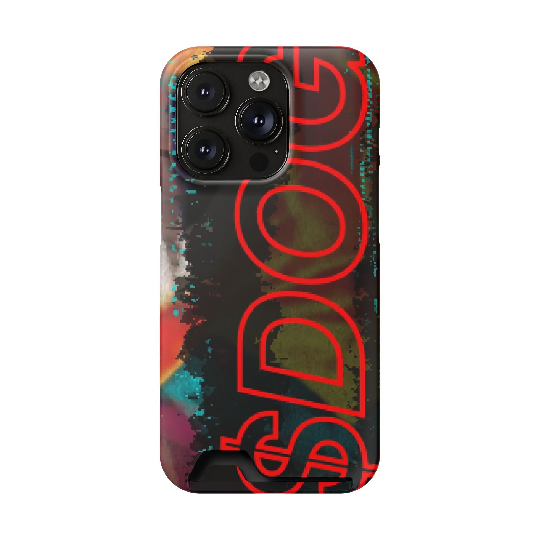 Phone Case — Bold Neon “D0G” Card Holder Wallet
