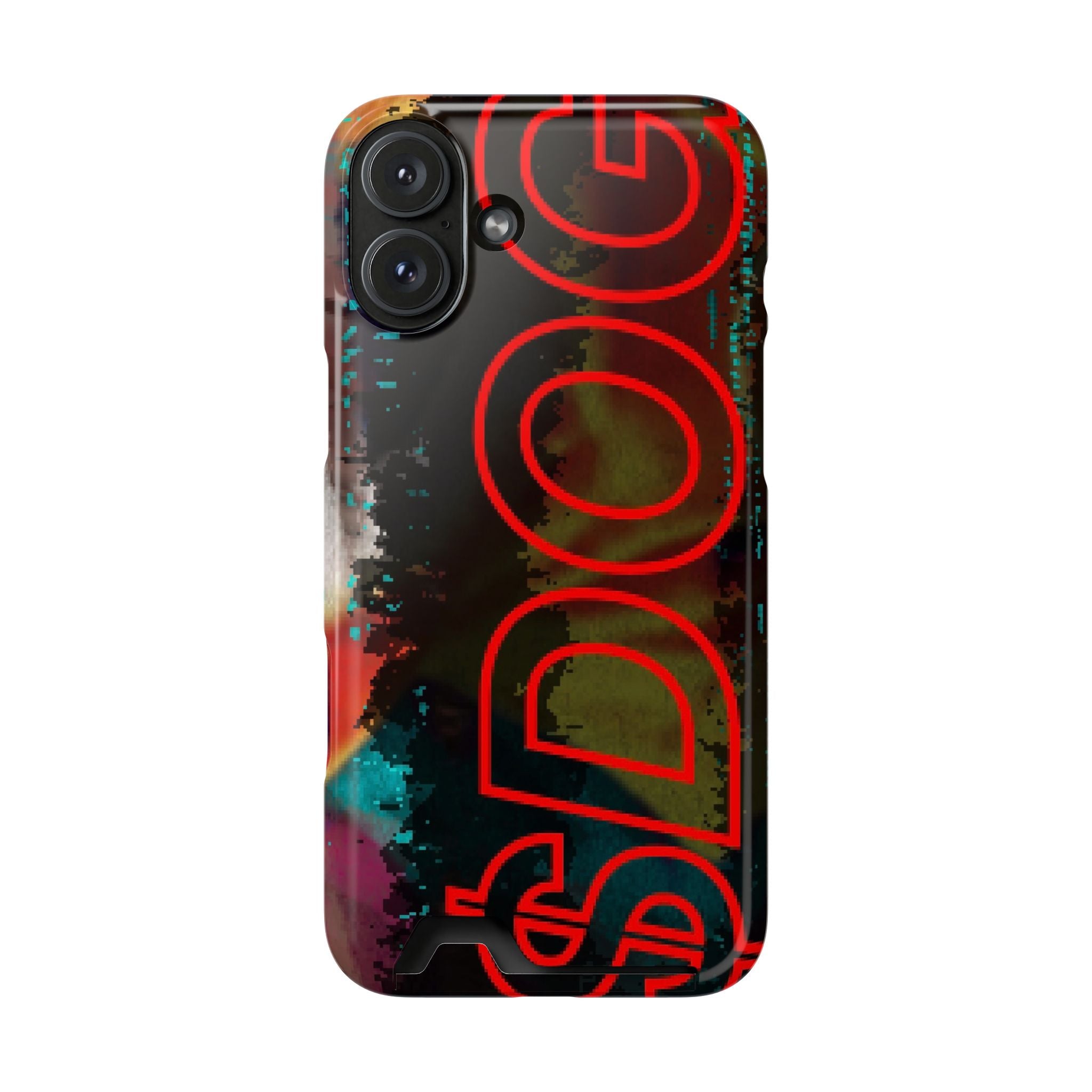 Phone Case — Bold Neon “D0G” Card Holder Wallet
