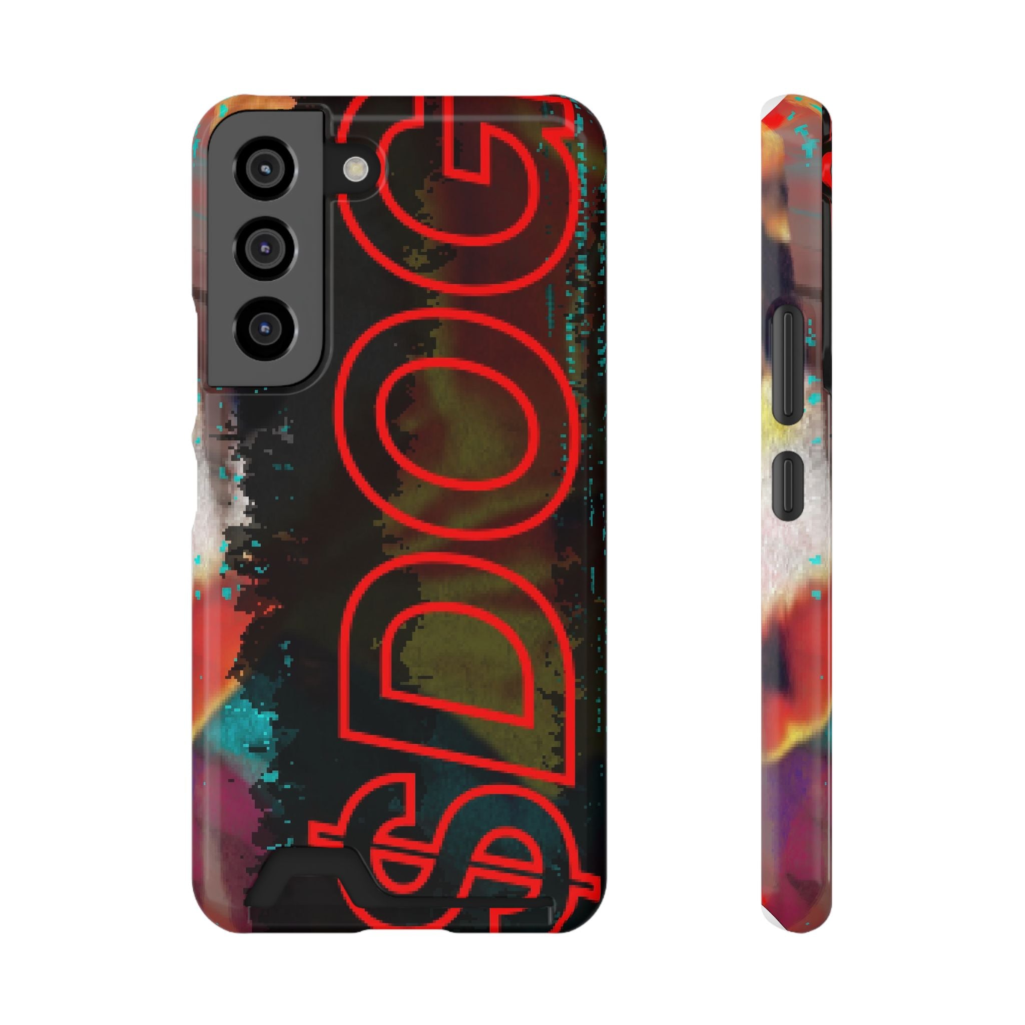 Phone Case — Bold Neon “D0G” Card Holder Wallet