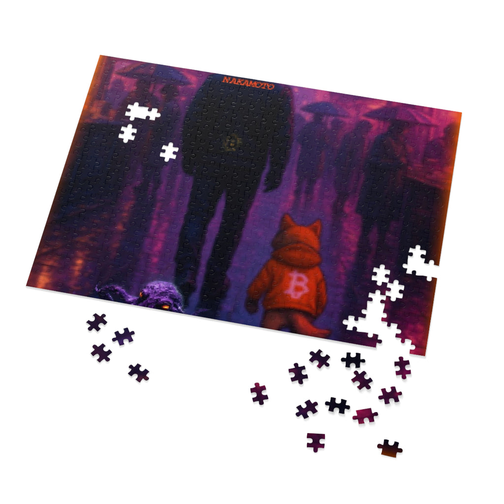 $DOG, Bitcoin Nakamoto Art Puzzle Tin — Neon Crypto Jigsaw