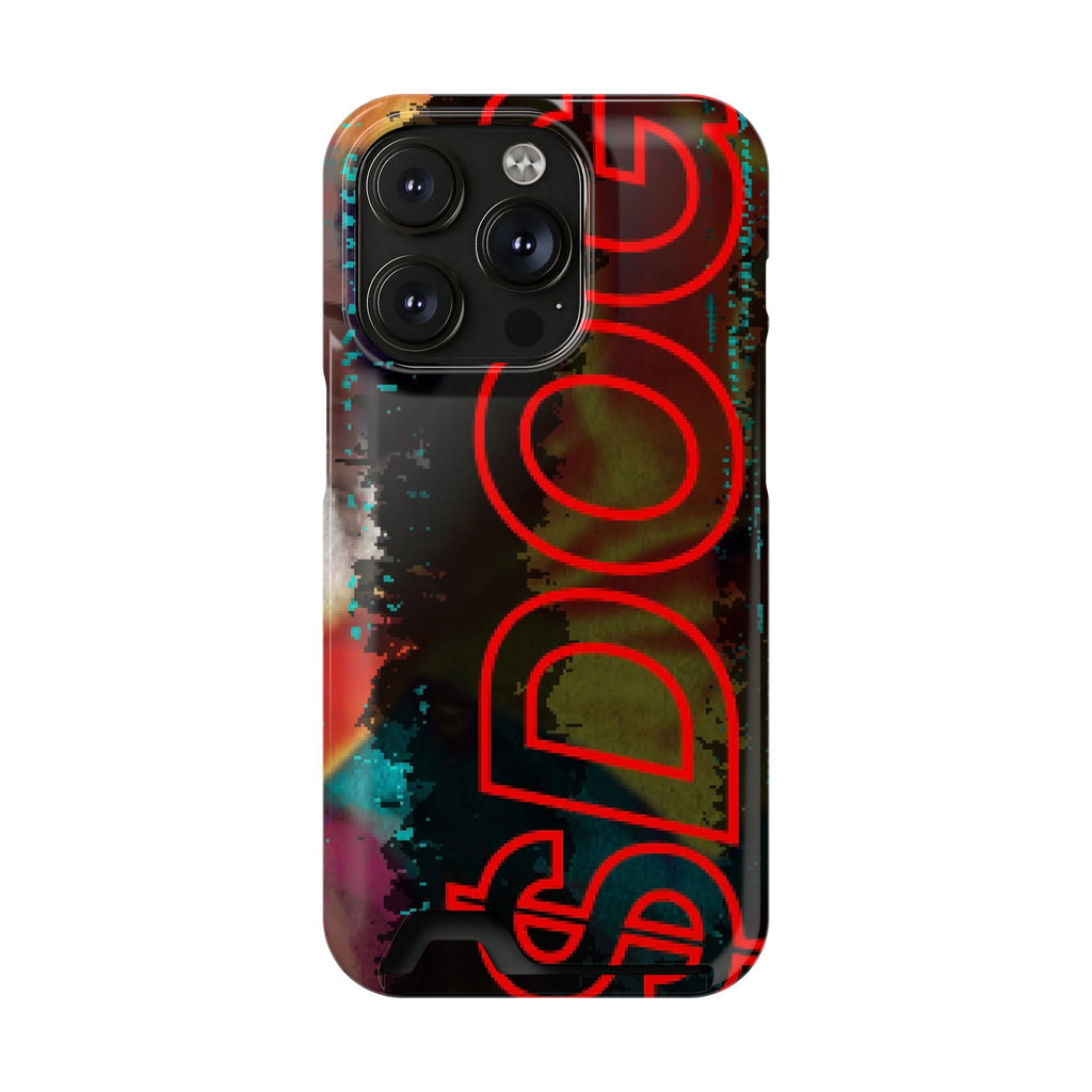 Phone Case — Bold Neon “D0G” Card Holder Wallet