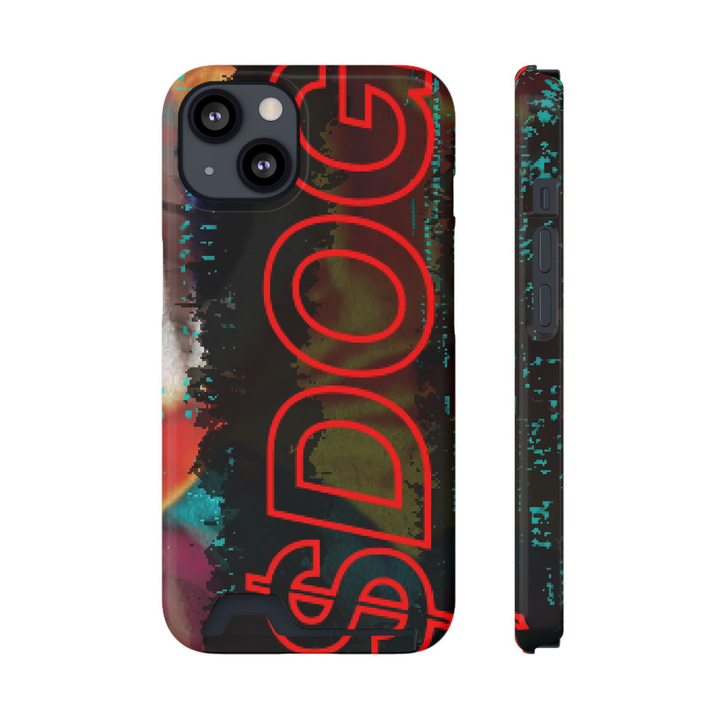 Phone Case — Bold Neon “D0G” Card Holder Wallet