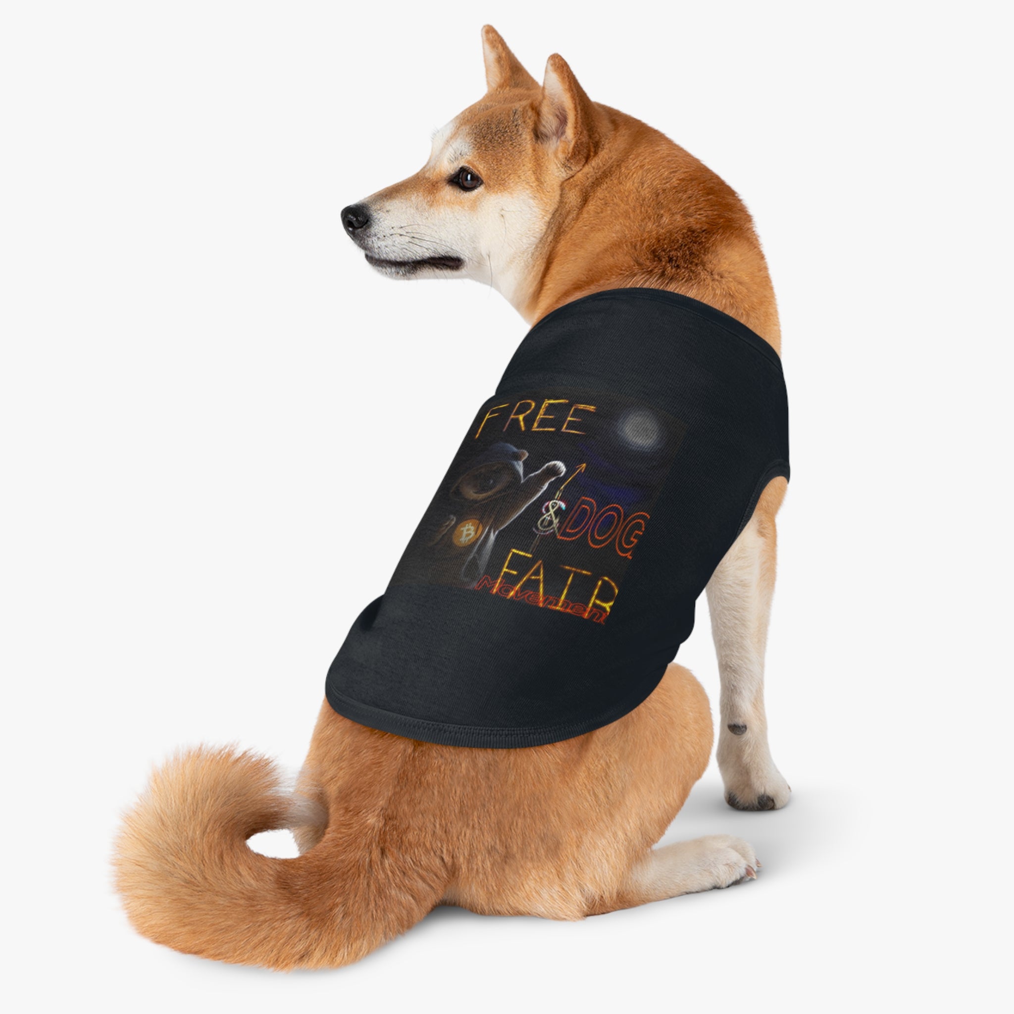 $Dog Tank Top - "Free Dog Fair" Crypto Pet Tee