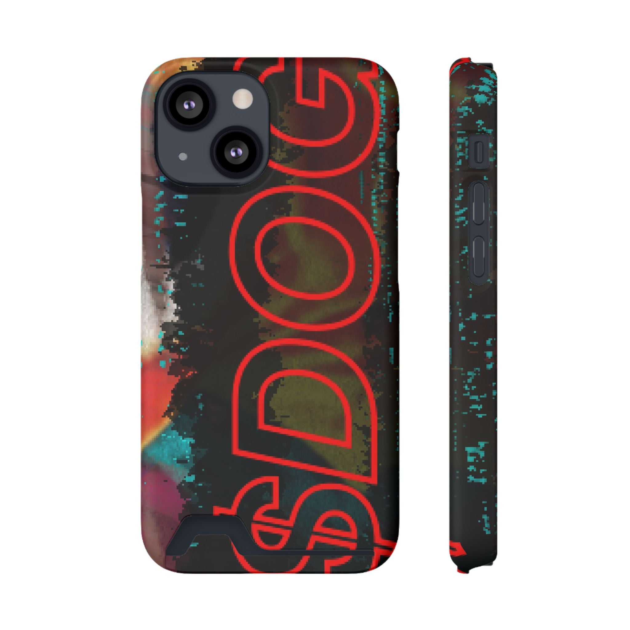 Phone Case — Bold Neon “D0G” Card Holder Wallet