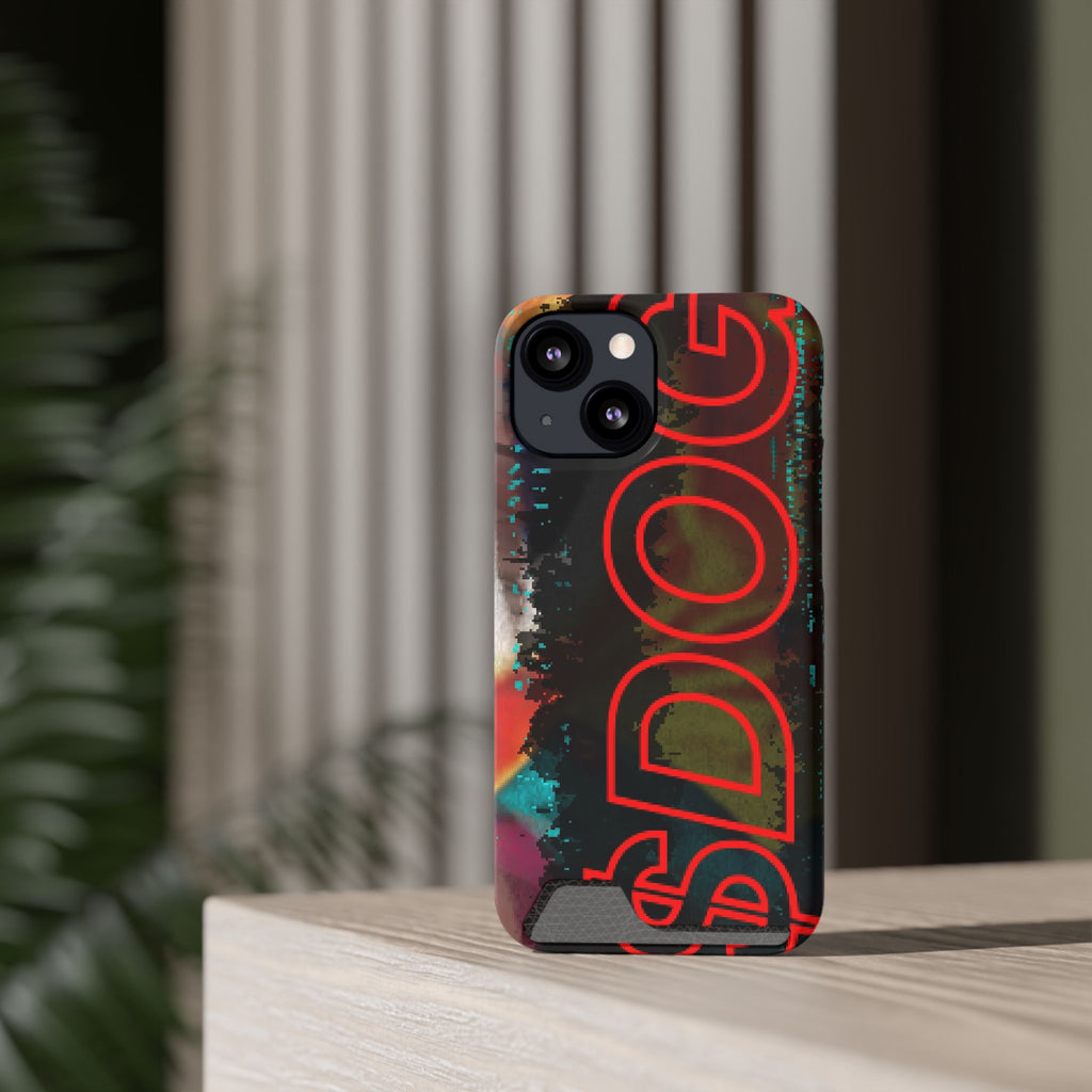 Phone Case — Bold Neon “D0G” Card Holder Wallet