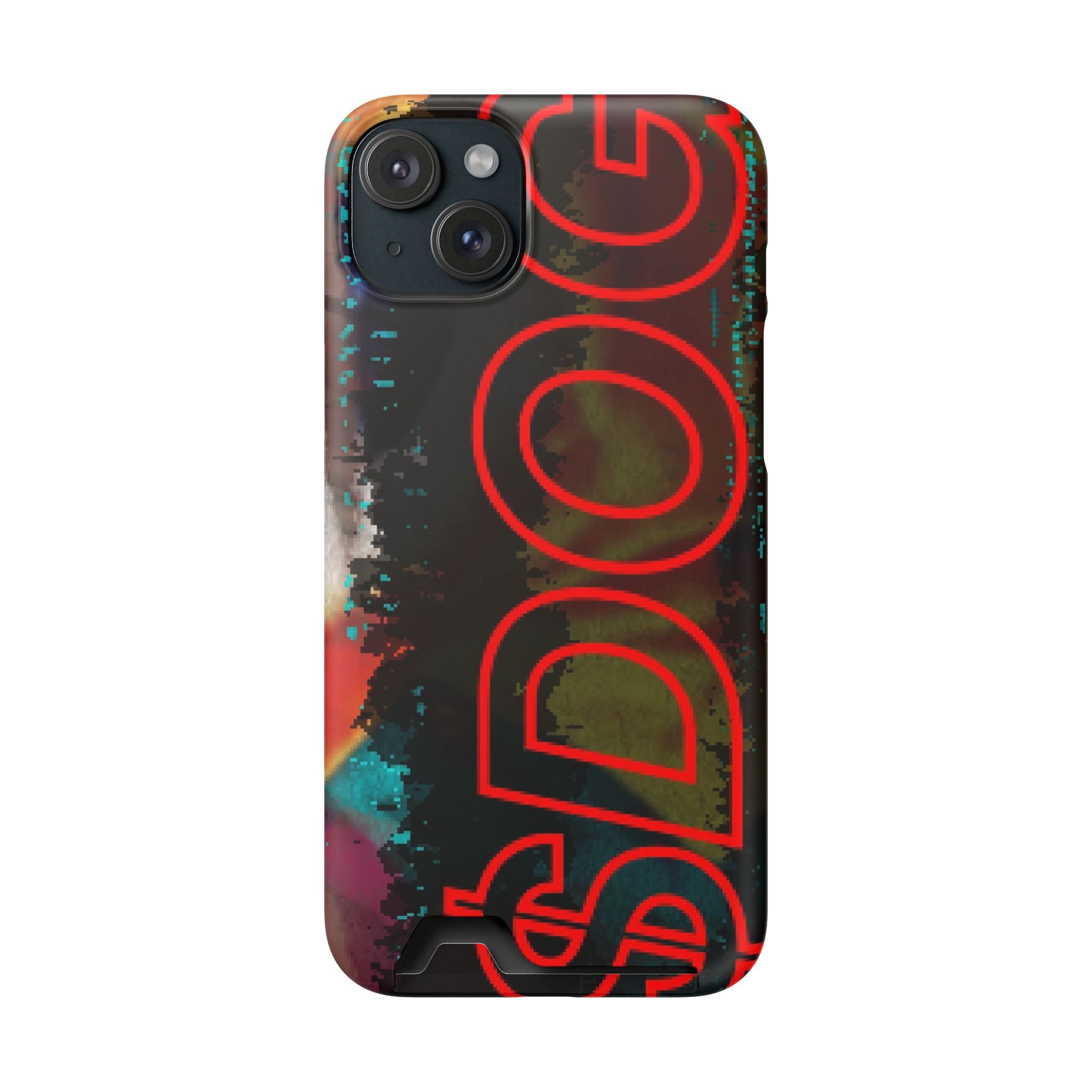 Phone Case — Bold Neon “D0G” Card Holder Wallet