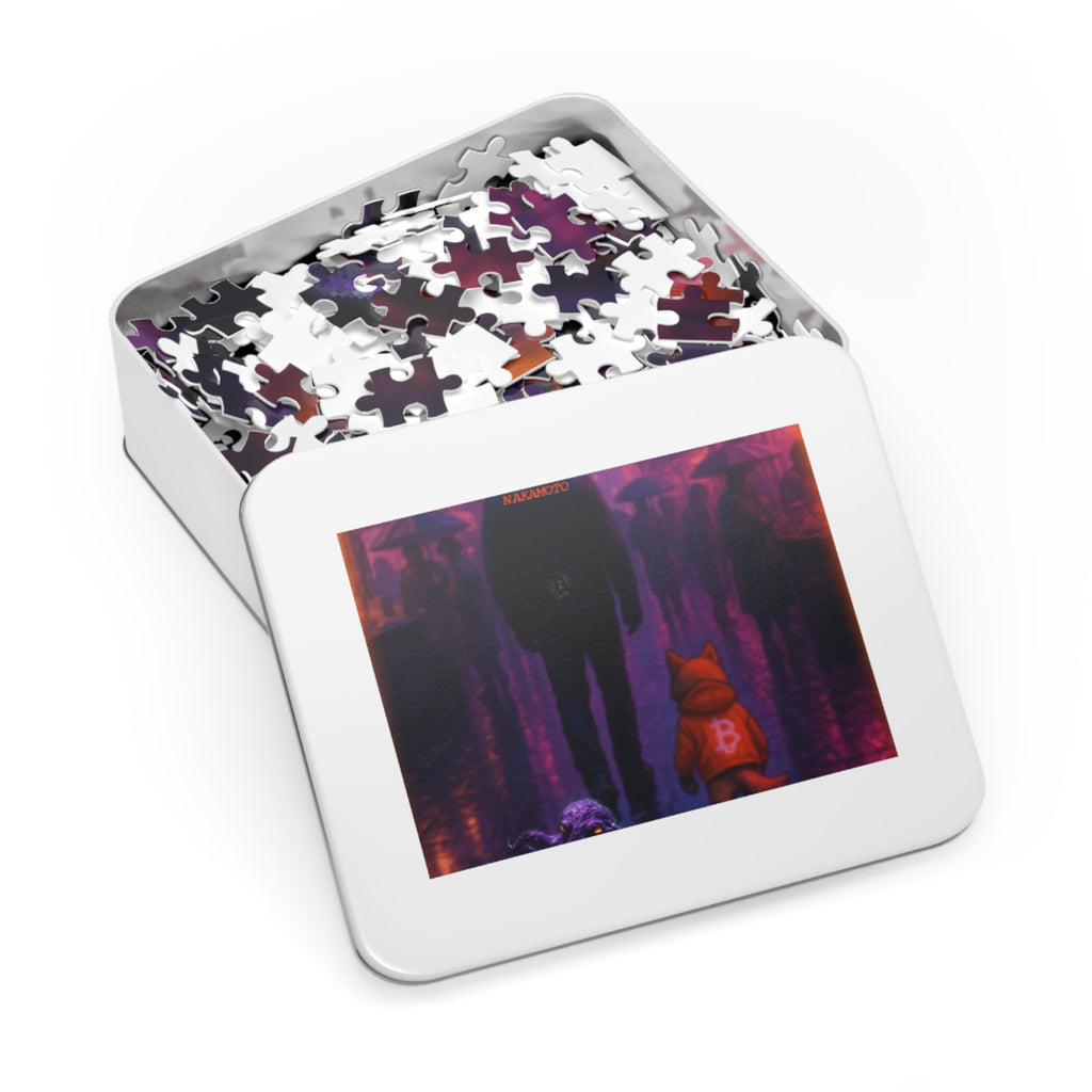 $DOG, Bitcoin Nakamoto Art Puzzle Tin — Neon Crypto Jigsaw