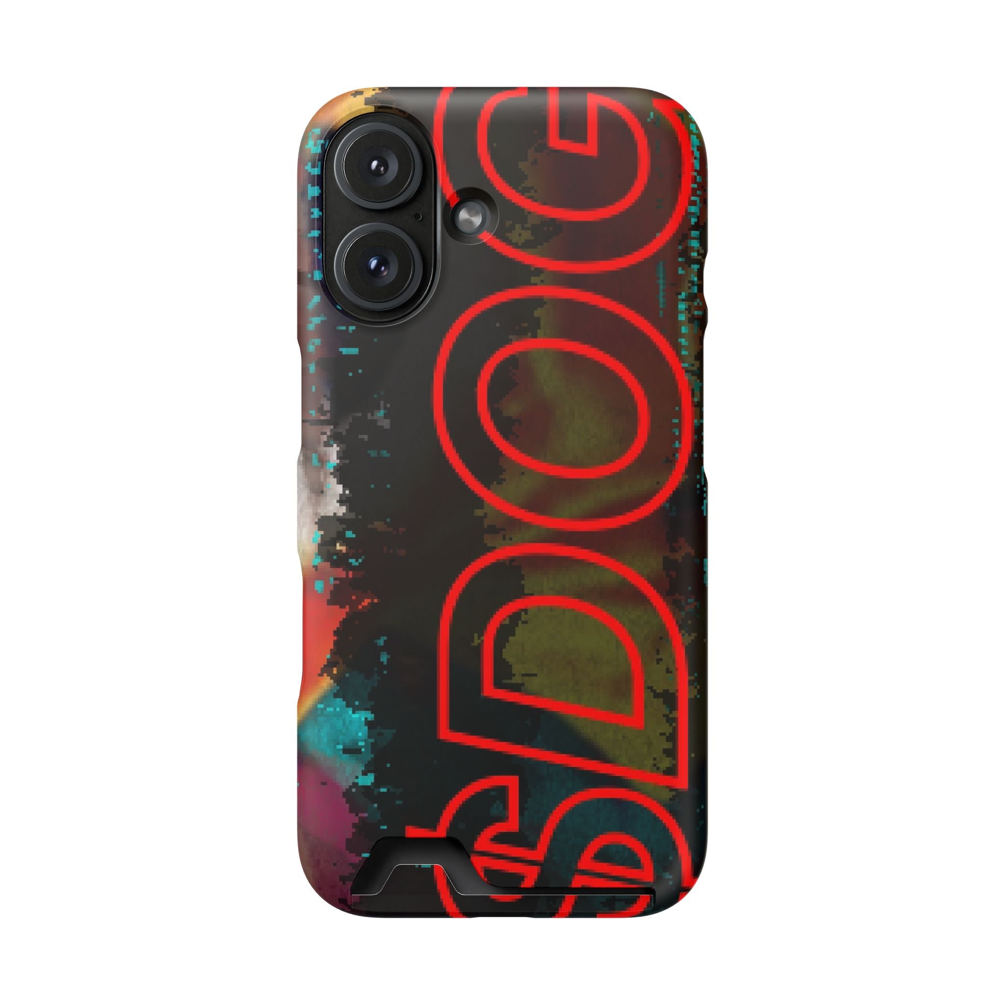 Phone Case — Bold Neon “D0G” Card Holder Wallet