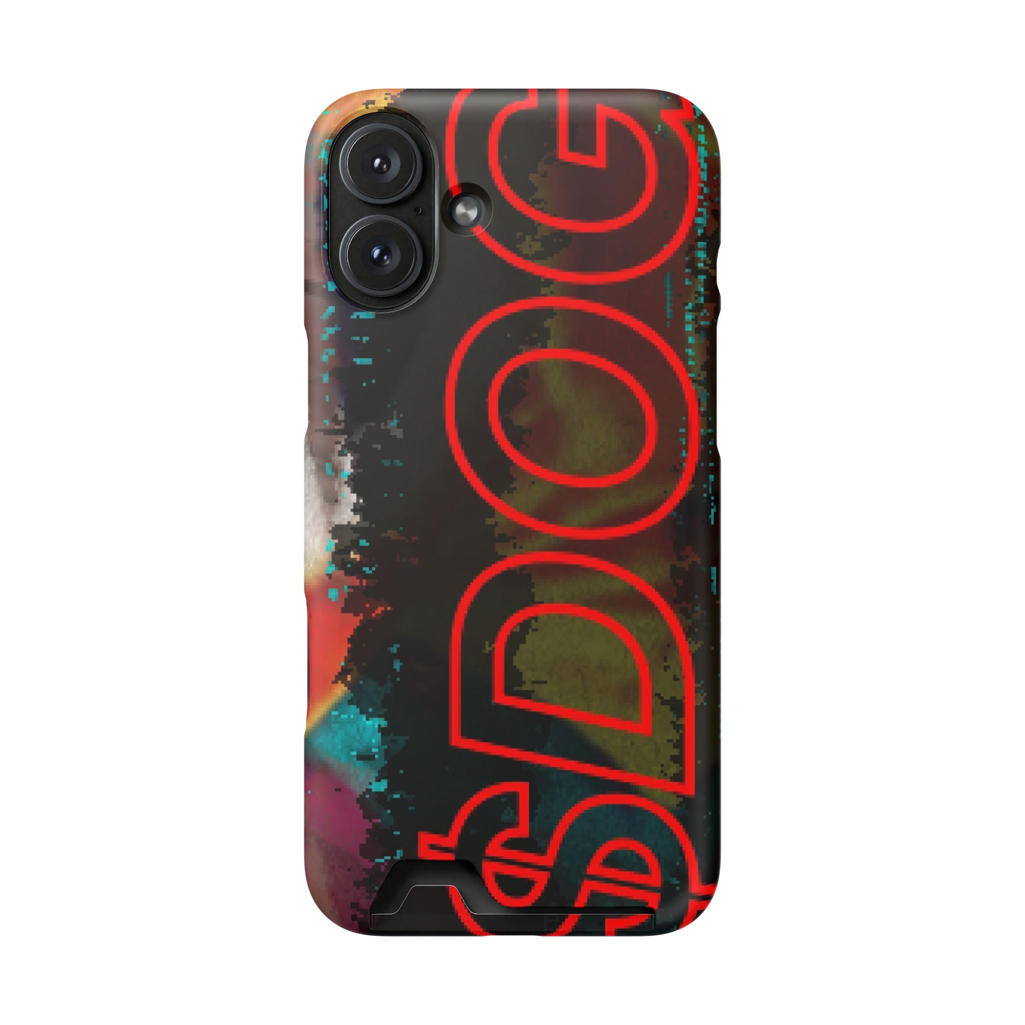 Phone Case — Bold Neon “D0G” Card Holder Wallet