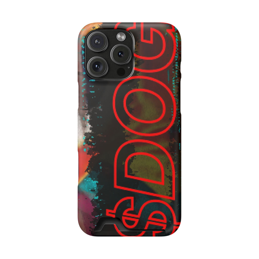 Phone Case — Bold Neon “D0G” Card Holder Wallet