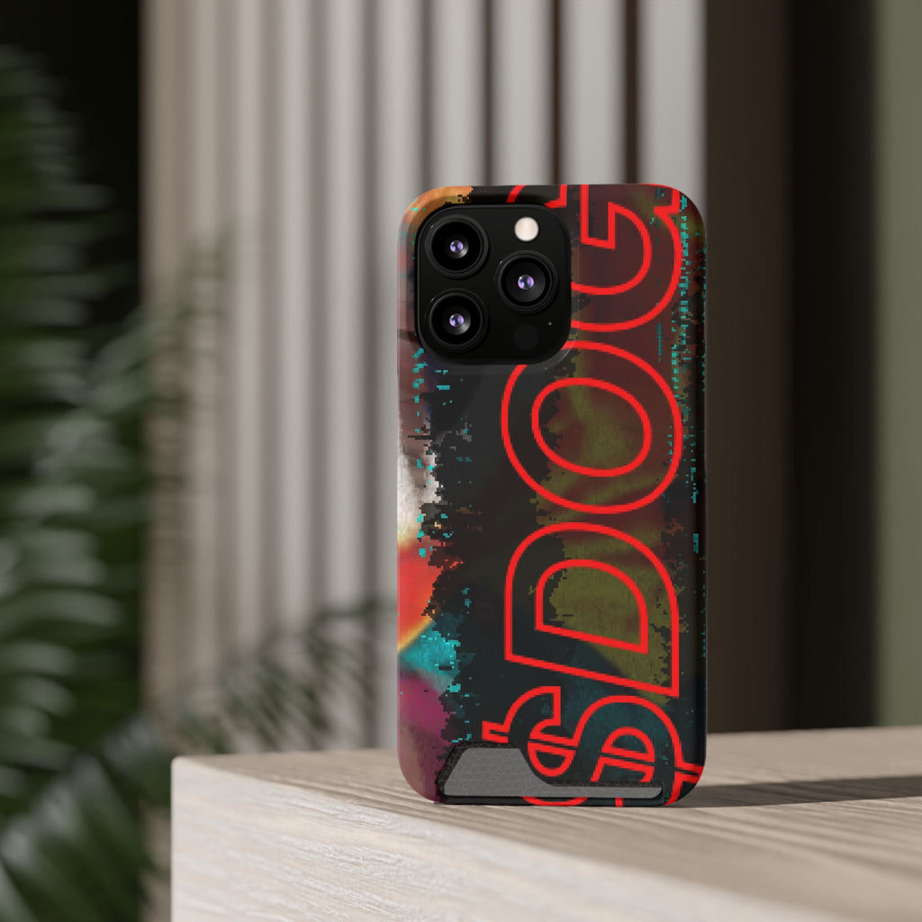 Phone Case — Bold Neon “D0G” Card Holder Wallet