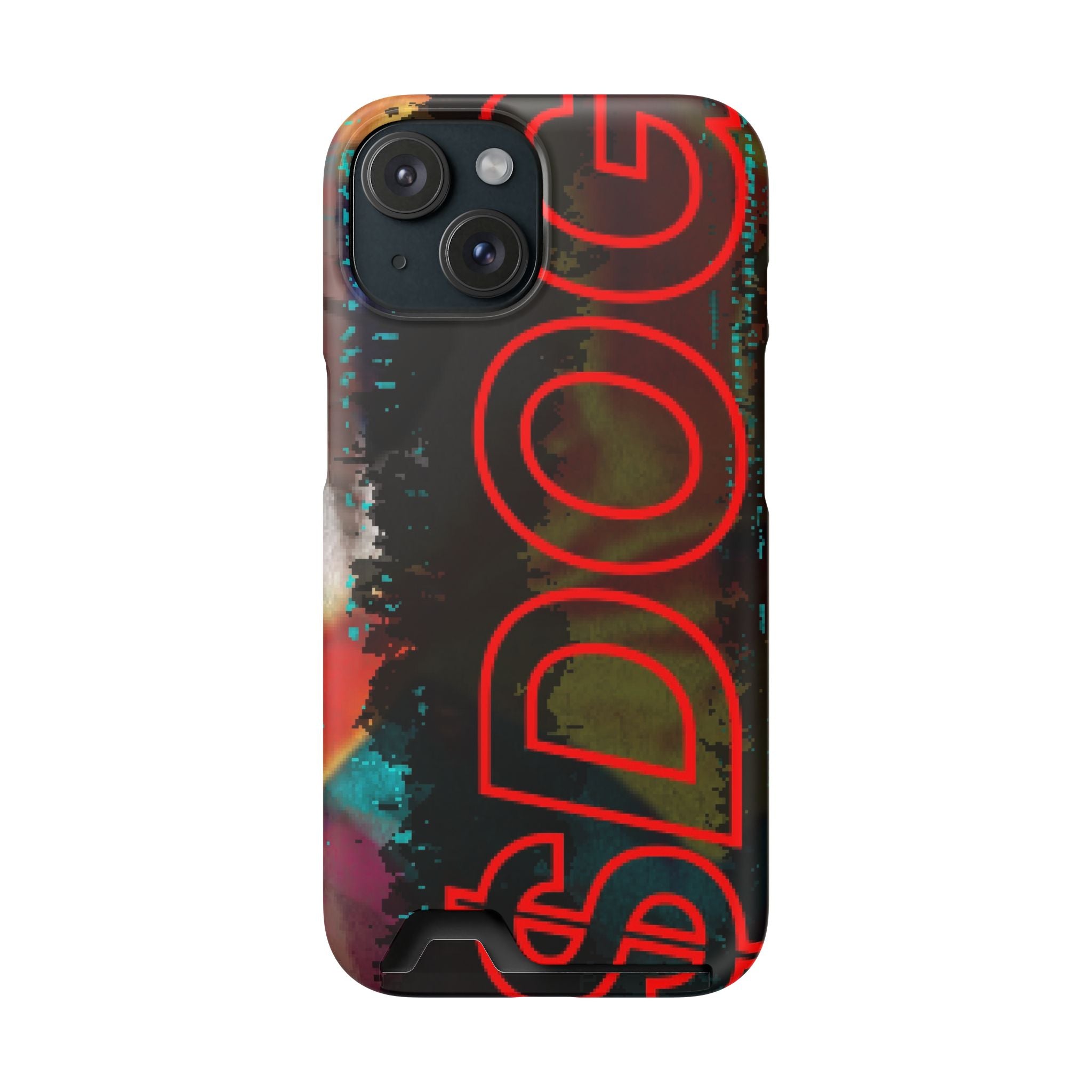 Phone Case — Bold Neon “D0G” Card Holder Wallet
